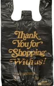 THANK YOU BAG MEDIUM Black/gold bags Available color-Black 550ct per case