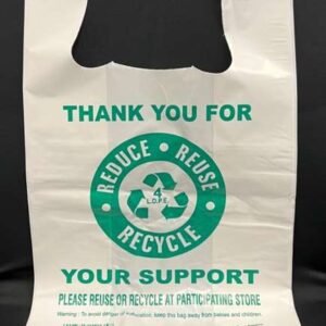 RECYCLE BAG MEDIUM Thank you bags 2.25mil 200ct per case
